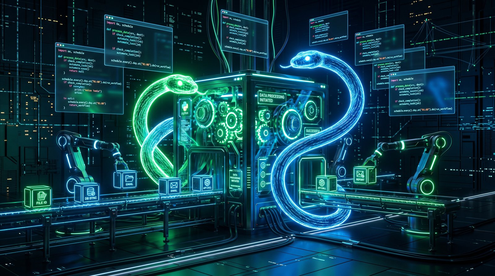 أتمتة الأعمال وسلاسل المهام المعقدة بلغة Python