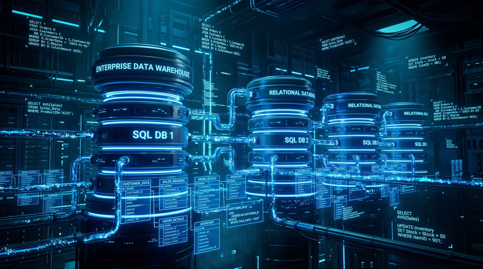 قواعد البيانات وتحليل البيانات الضخمة باستعلامات SQL المتقدمة
