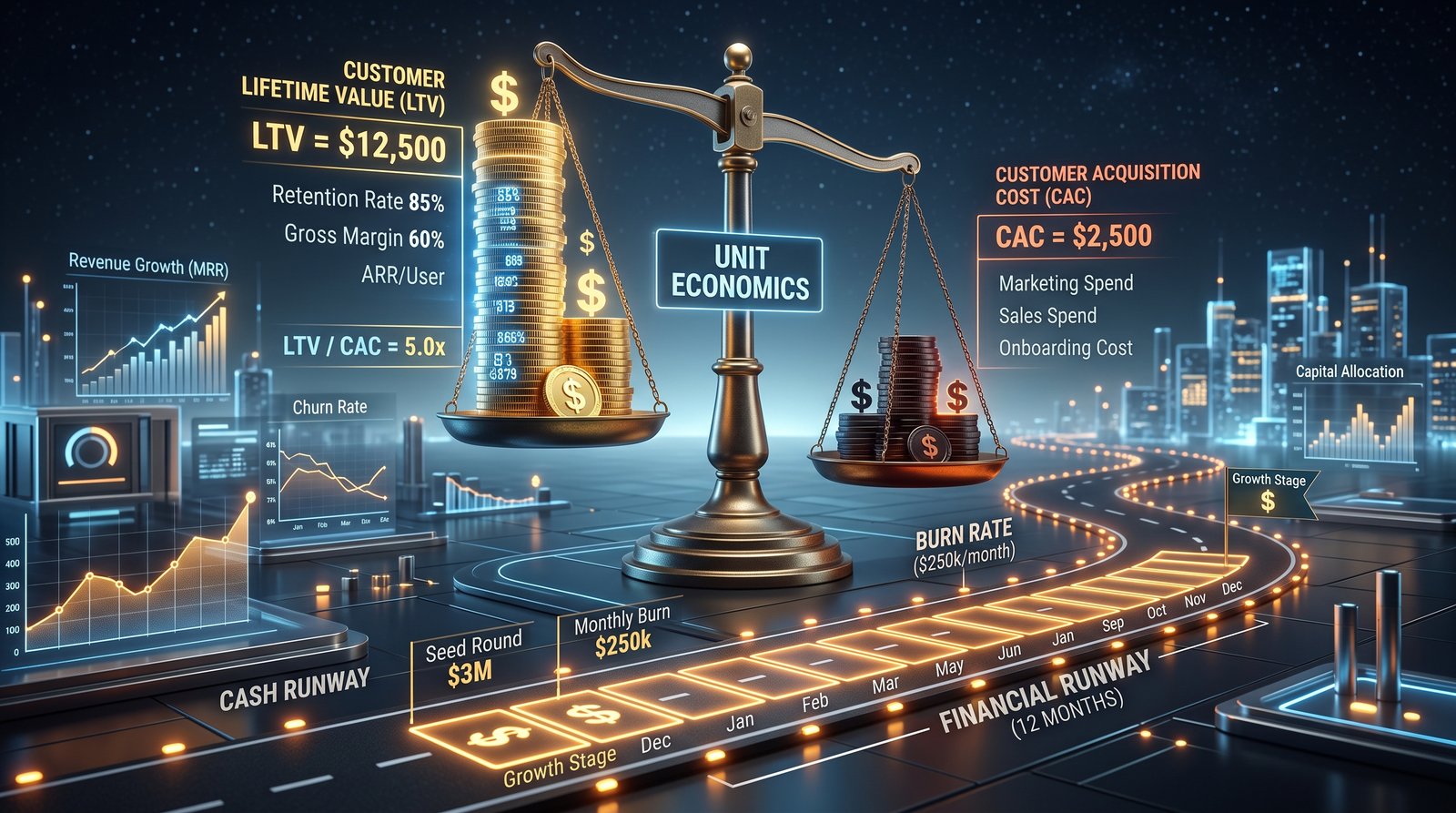 اقتصاديات الوحدة (Unit Economics) والمحاسبة والربحية للشركات الناشئة